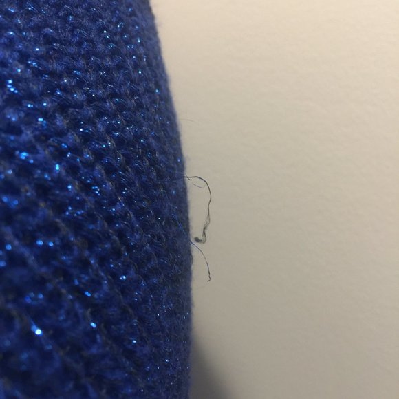 Size S American Apparel Blue Metallic Fisherman Sweater - Picture 8 of 15